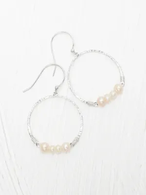 Rosa Hoop Earrings Silver