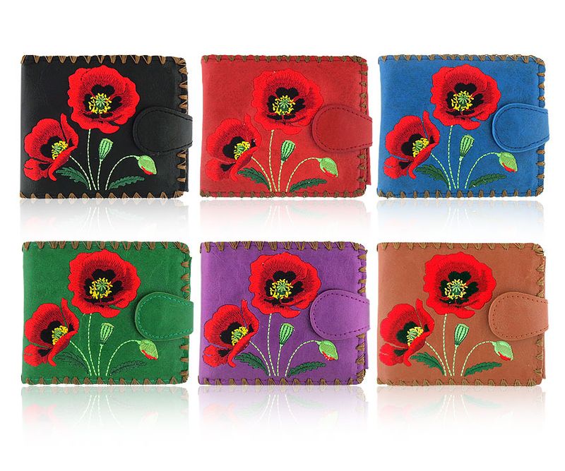 Poppy Embroidered Medium Wallet