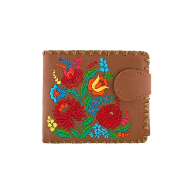 Flowers Medium Embroidered Wallet