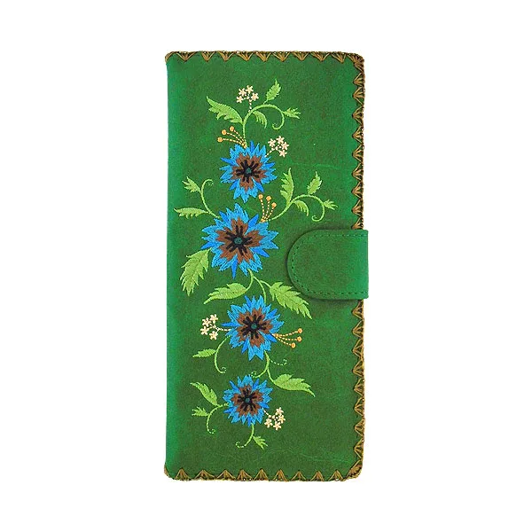 Carnation Large Embroidered Wallet
