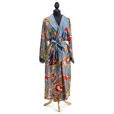 Poppies and Peacocks Robe Gown