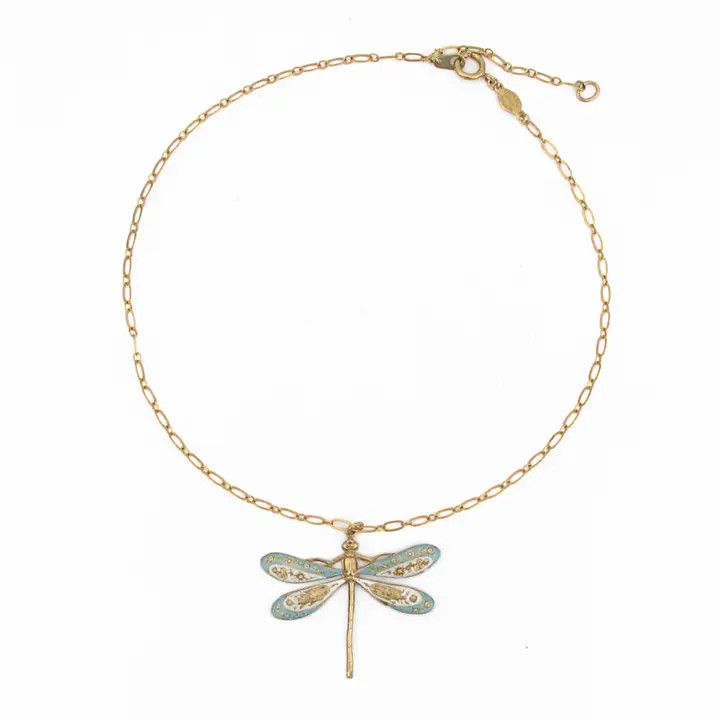 Art Nouveau Dragonfly Treasure Necklace