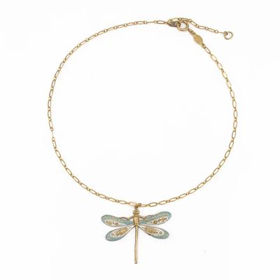Art Nouveau Dragonfly Treasure Necklace