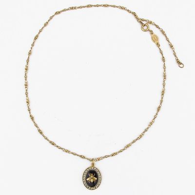 Elm Bee Necklace Black