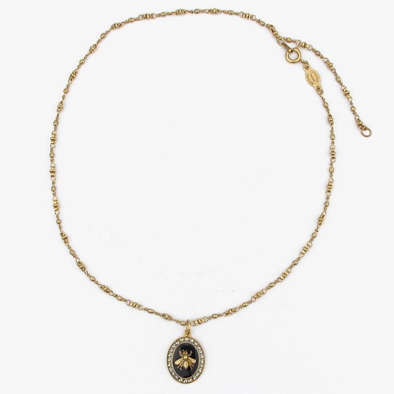 Elm Bee Necklace Black