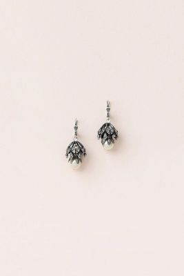 Jane Austen Silver Pearl Ear