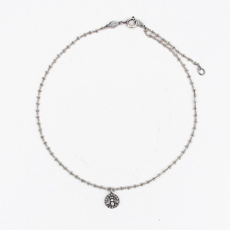 French Bee Necklace Silver