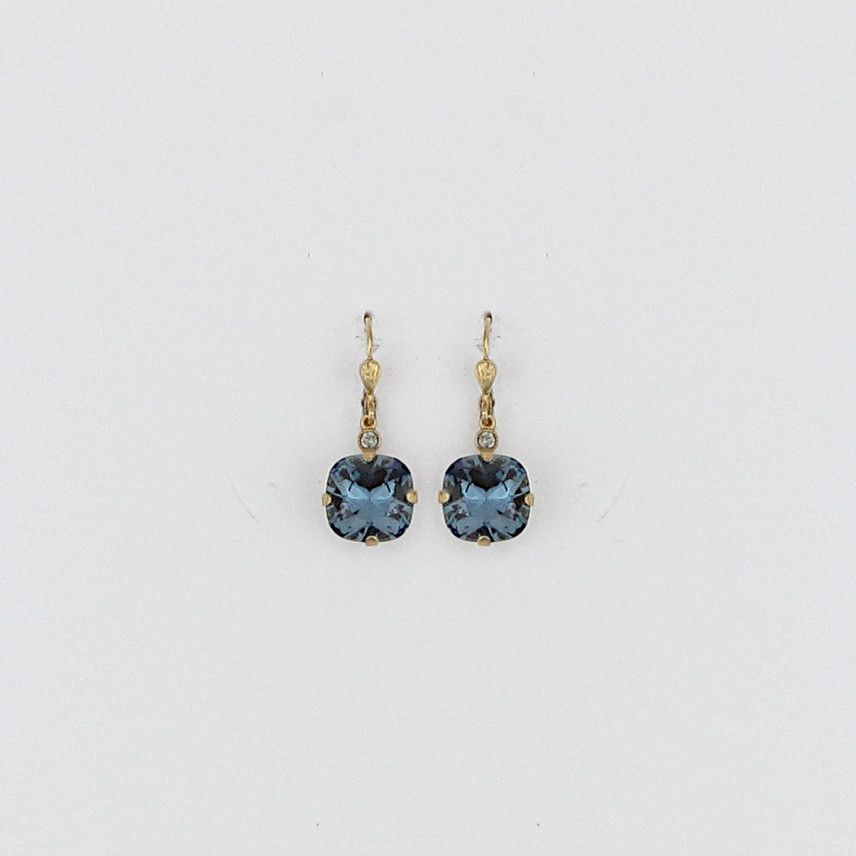 Classic Larger Gold Crystal Earring Midnight