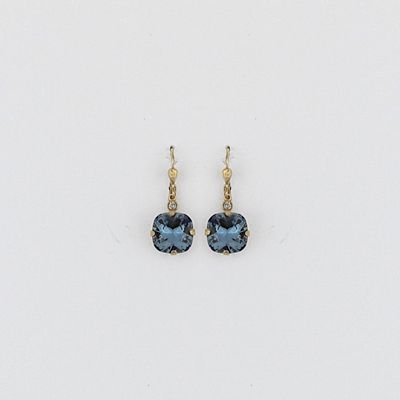 Classic Larger Gold Crystal Earring Midnight