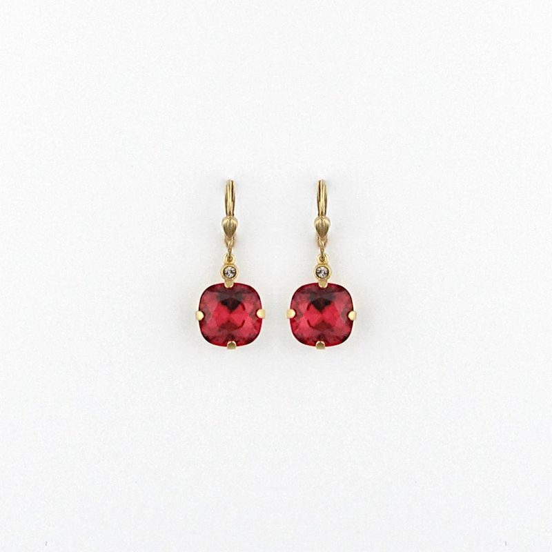 Classic Larger Gold Crystal Earring Scarlet