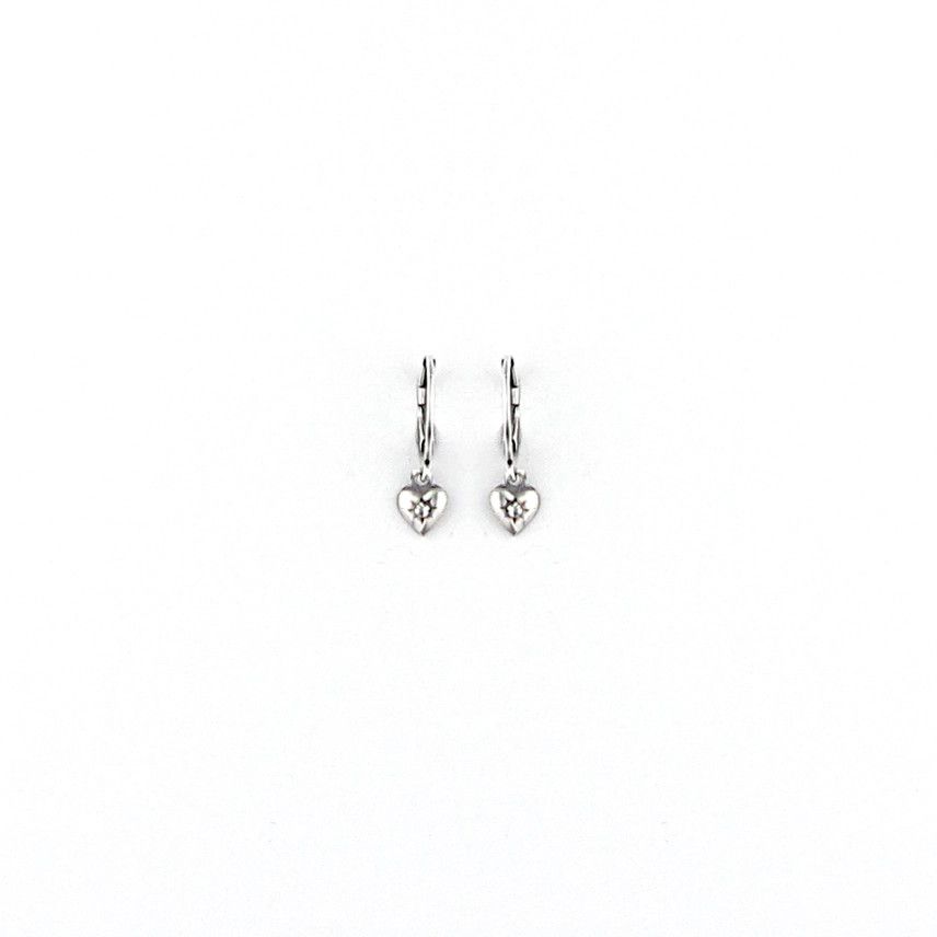 Petite Amour Heart Silver Earring