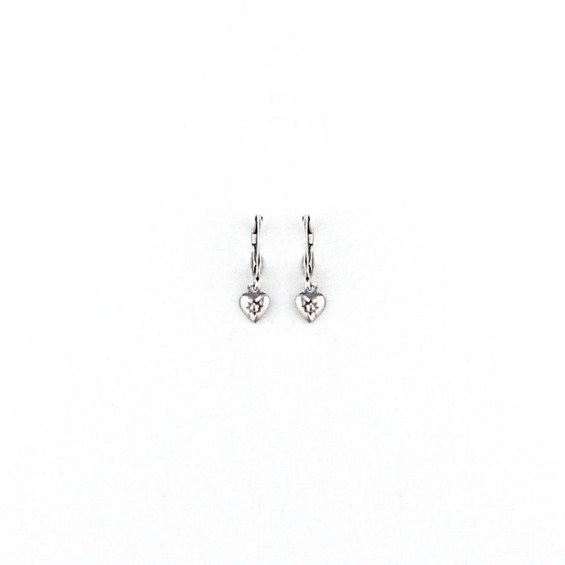 Petite Amour Heart Silver Earring