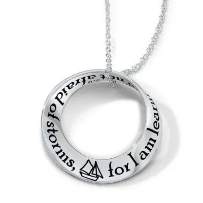 Louisa Alcott I Am Not Afraid Mobius Necklace