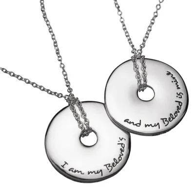 I Am My Beloved's Disc Necklace
