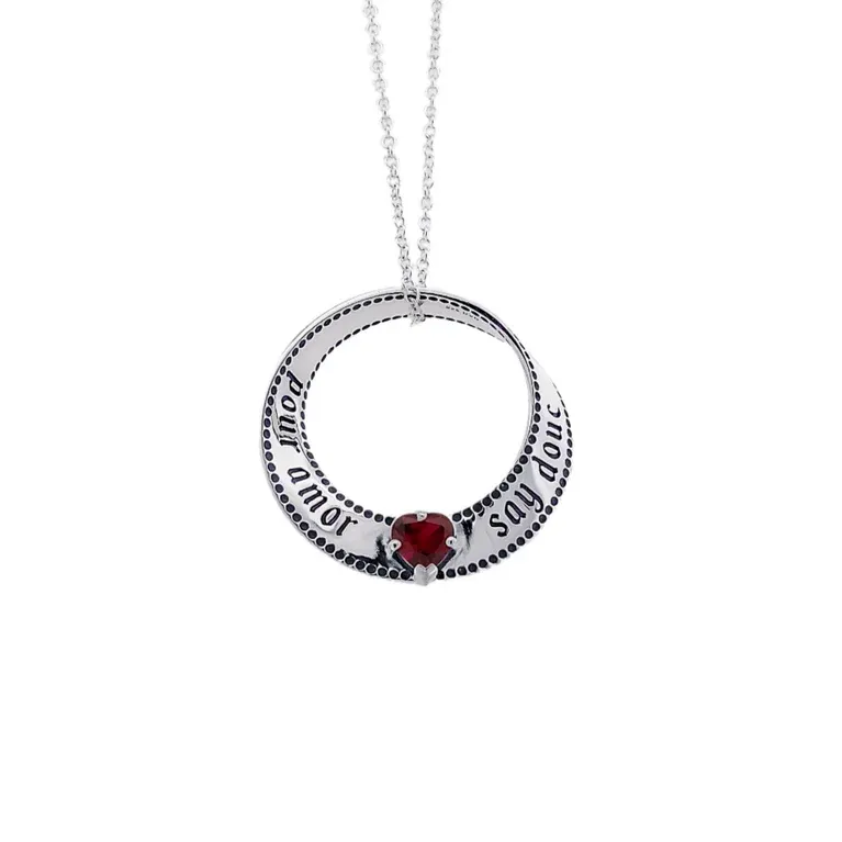 Pour Amor - For Love So Sweet SS Necklace Ruby