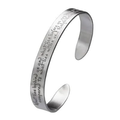 What Lies Within Ralph Waldo Emerson Cuff Bracelet