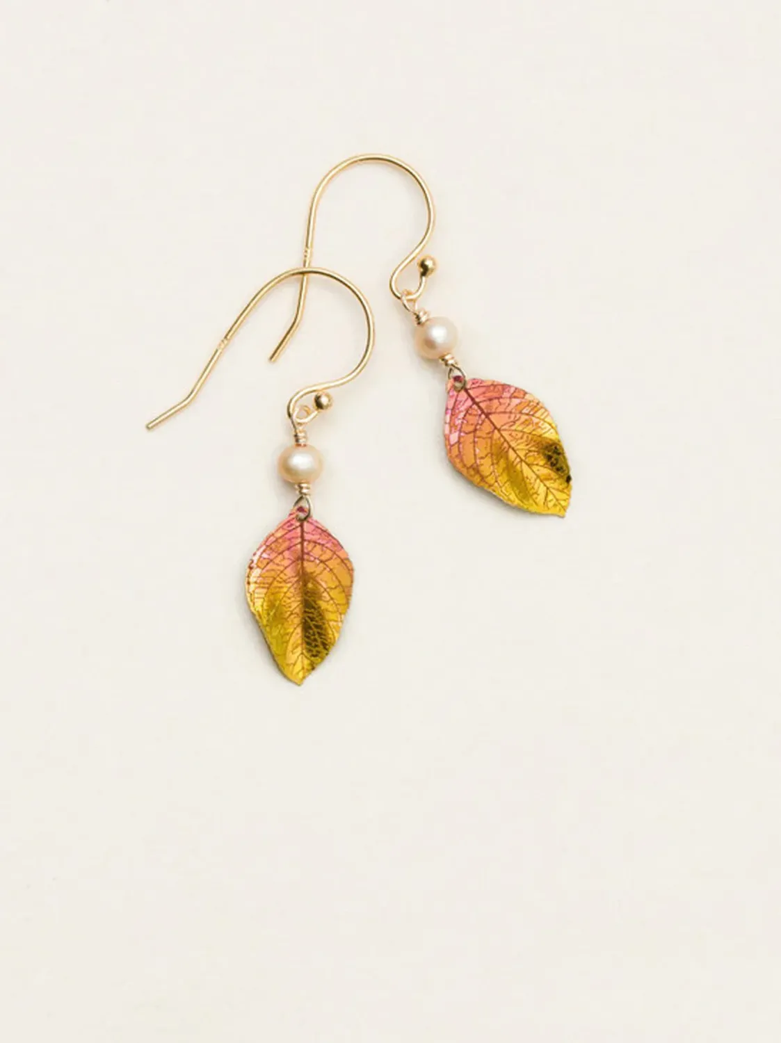 Healing Leaf Earrings Peach