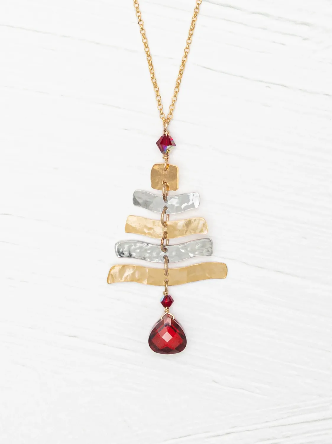 Holly Yashi Astra Sparkle Necklace Scarlet