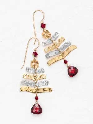Holly Yashi Gold Astra Sparkle Earring Scarlet