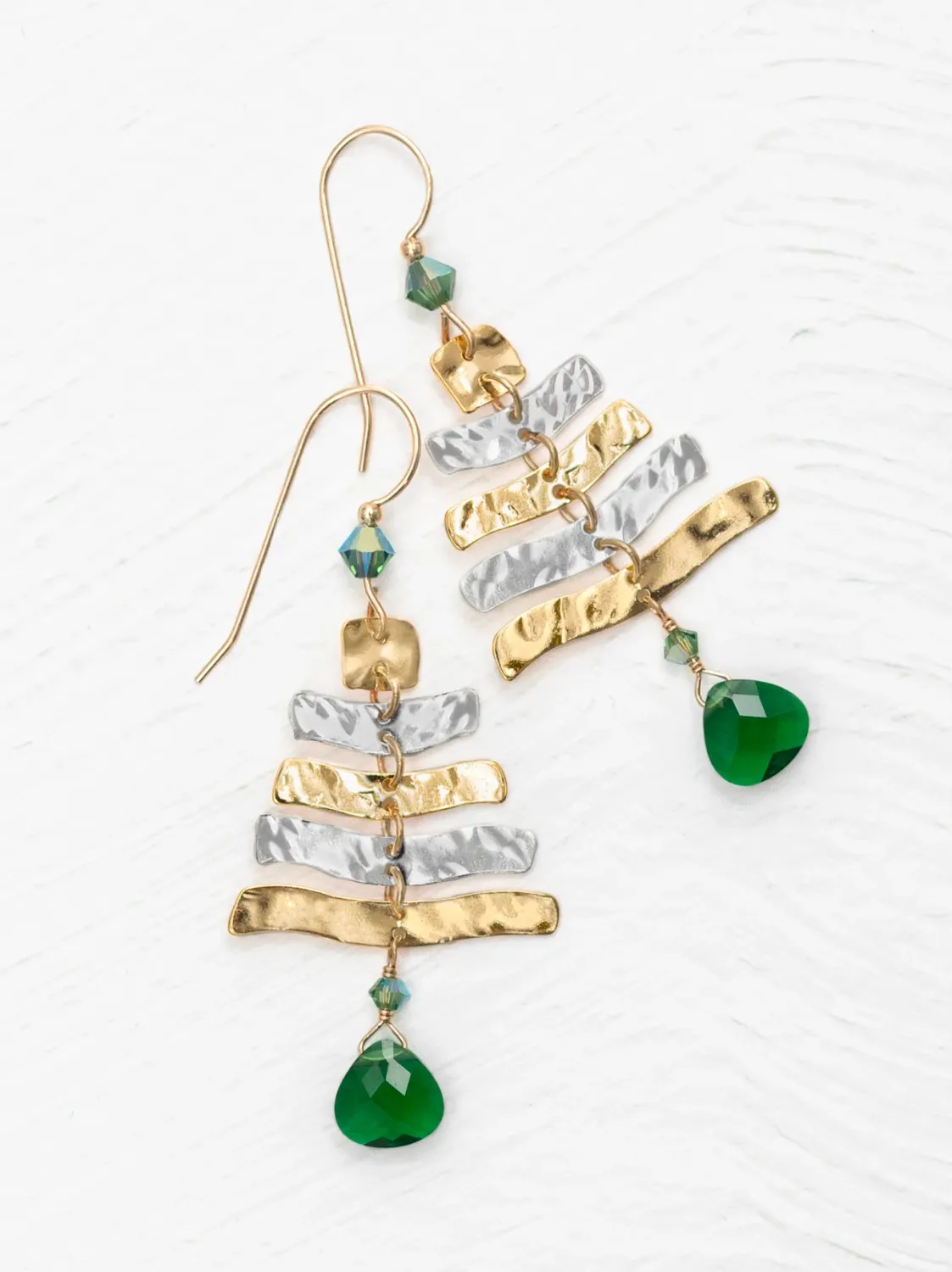 Holly Yashi Gold Astra Sparkle Earring Emerald