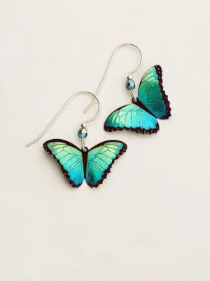 Holly Yashi Bella Butterfly Earrings Green Flash