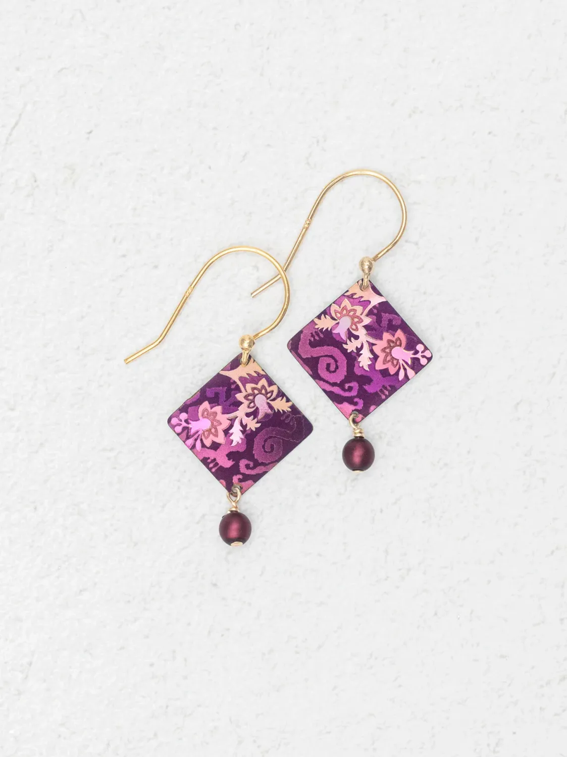 Holly Yashi Garden Soiree Earring Vintage Burgundy