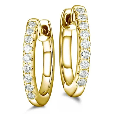 14ky Huggie Oval Hoop 20mm