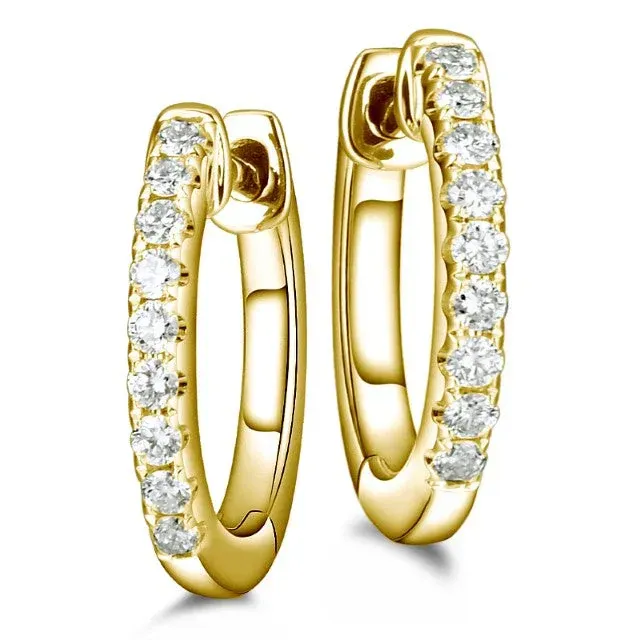 14ky Huggie Oval Hoop 20mm