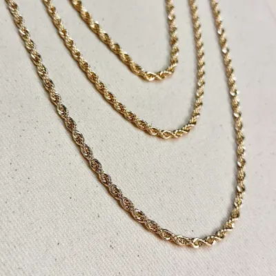 18k GF Rope Chain 4mm