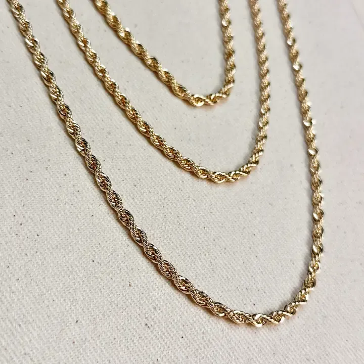 18k GF Rope Chain 4mm