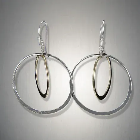 SS/GF Small Double Revolution Earrings