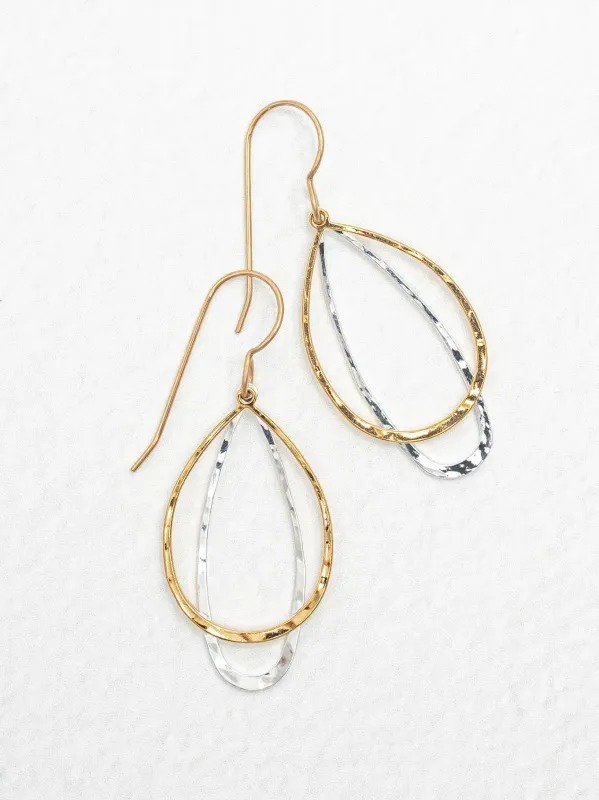 In the Loop Gold &amp; Silver Earrings