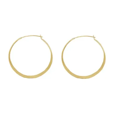 GF Medium Forged Hammered Hoop Earring GF Medium Forged Hammered Hoop Earring