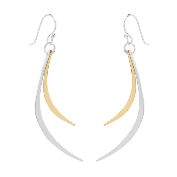 SS/GF Small Dangle Swoop Earring