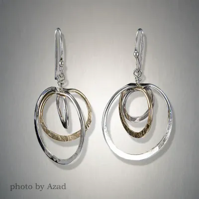 GF/SS Tiny Triple Revolution Earrings