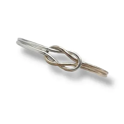 GF/SS Square Knot Cuff Bracelet