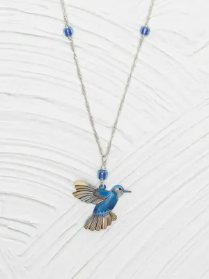 Picaflor Pendant Necklace Blue Radiance