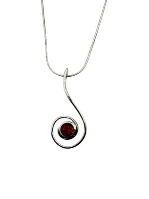 Swirl Sunstone Pendant Necklace
