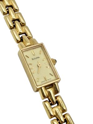 14k Bulova Ladies Watch Rectangle Vintage