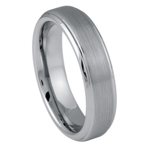 Medium width matte silver colored ring for men or women