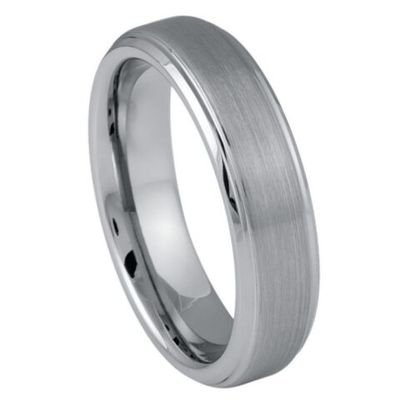 Medium width matte silver colored ring for men or women