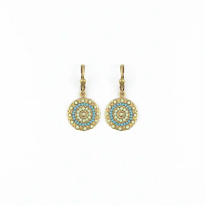 Dahlia Gold Earring Pacific Opal Turquoise