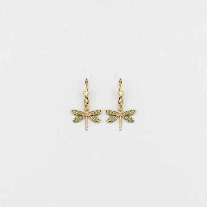 Libellule Dragonfly Earring, Color: Moss