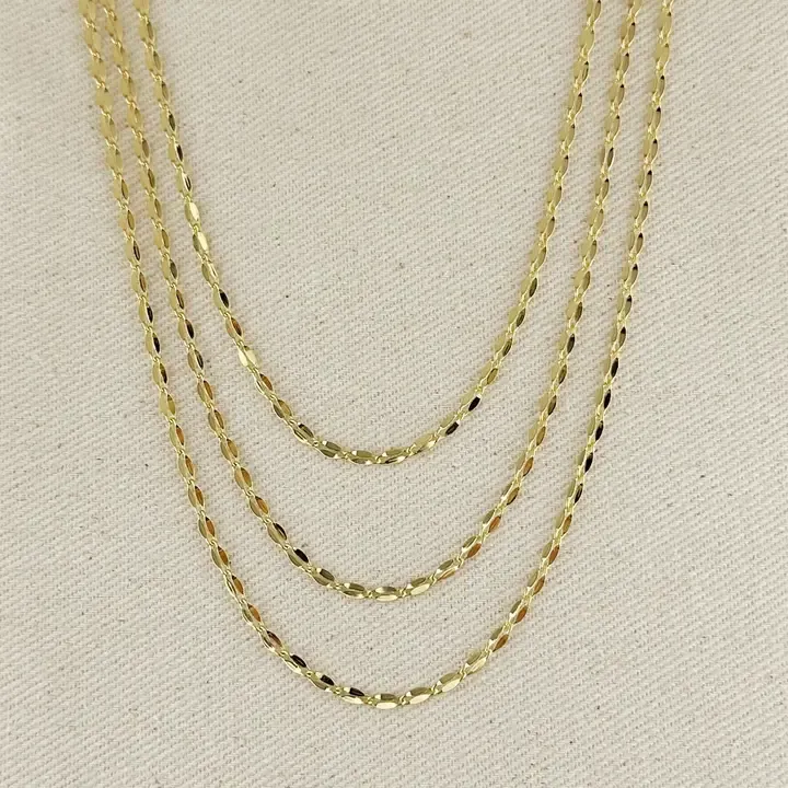 18k GF 3mm Fancy Chain
