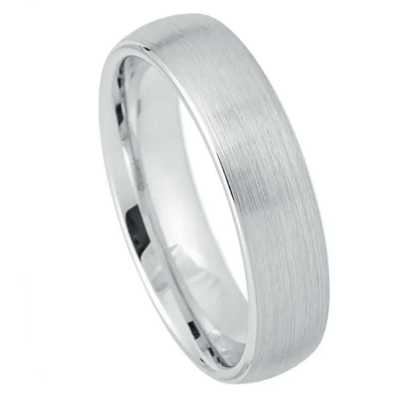 Platinum Plated White Tungsten Ring Platinum Plated White Tungsten Ring
