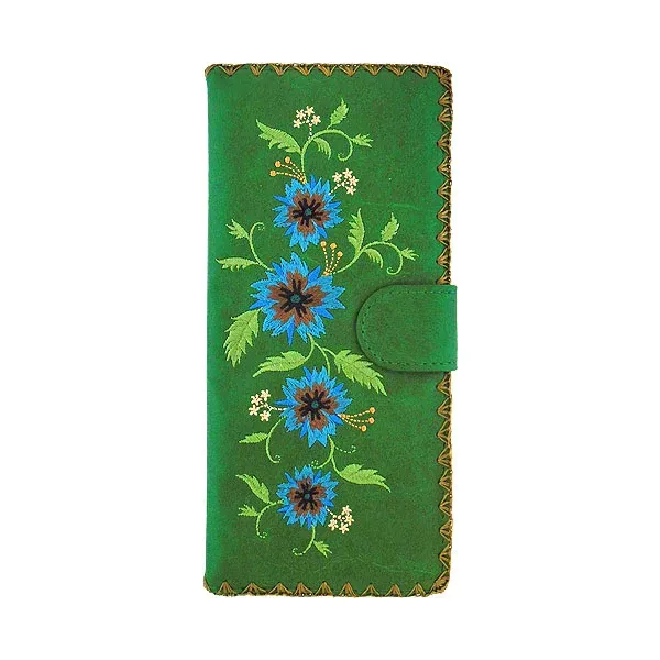 Carnation Large Embroidered Wallet