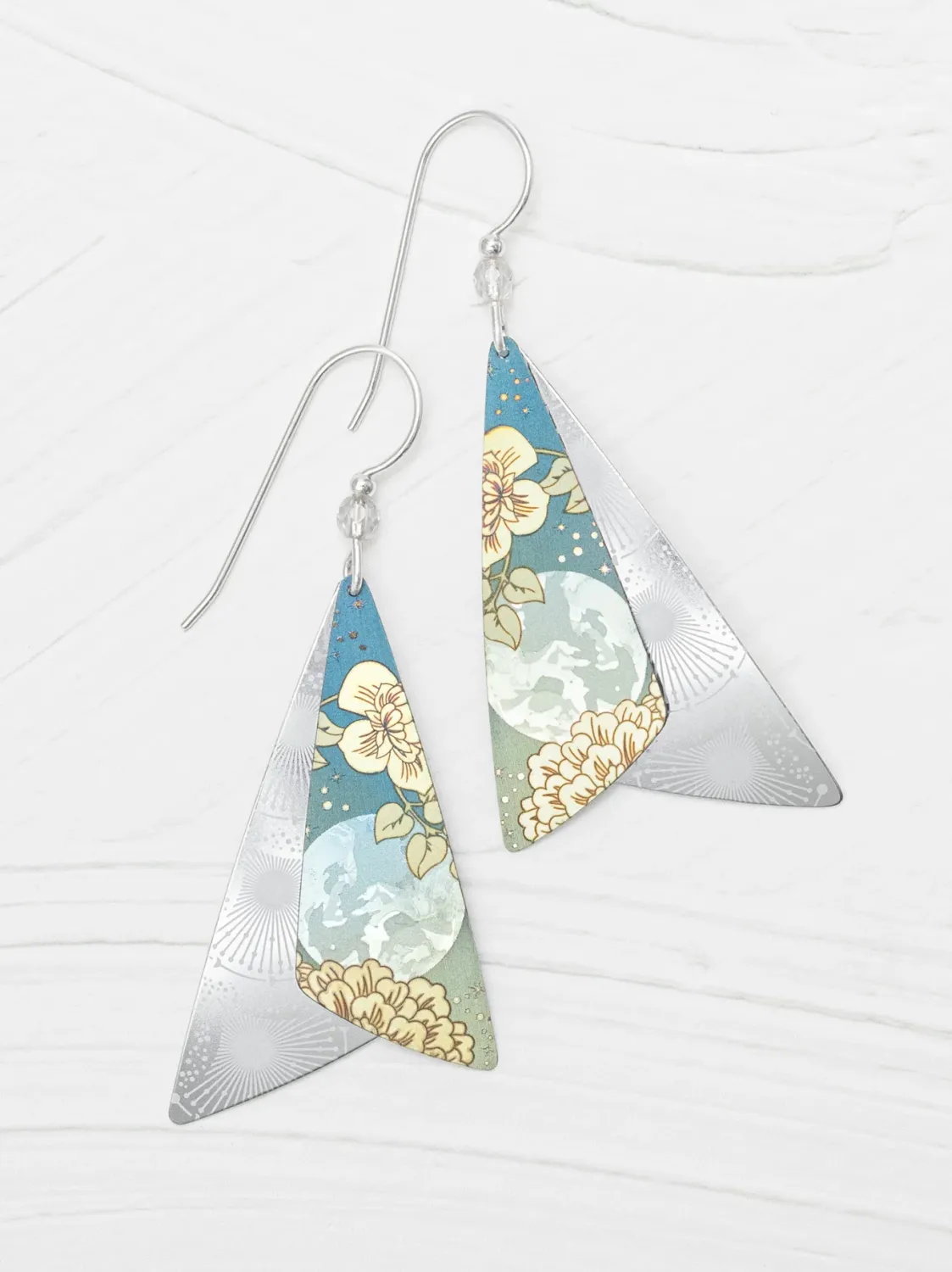 Holly Yashi Caleen Earrings Celestial Sage Silver