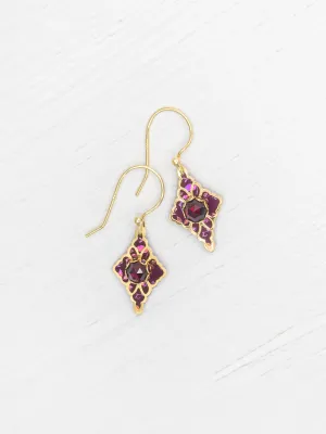 Holly Yashi Esme Earrings Garnet and Gold