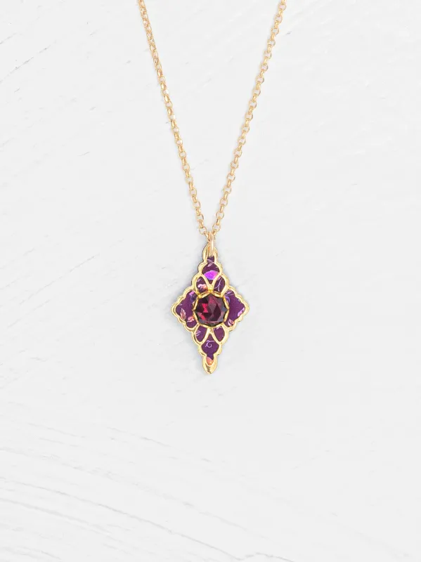 Holly Yashi Esme Pendant Necklace Garnet and Gold