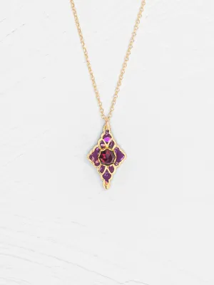 Holly Yashi Esme Pendant Necklace Garnet and Gold